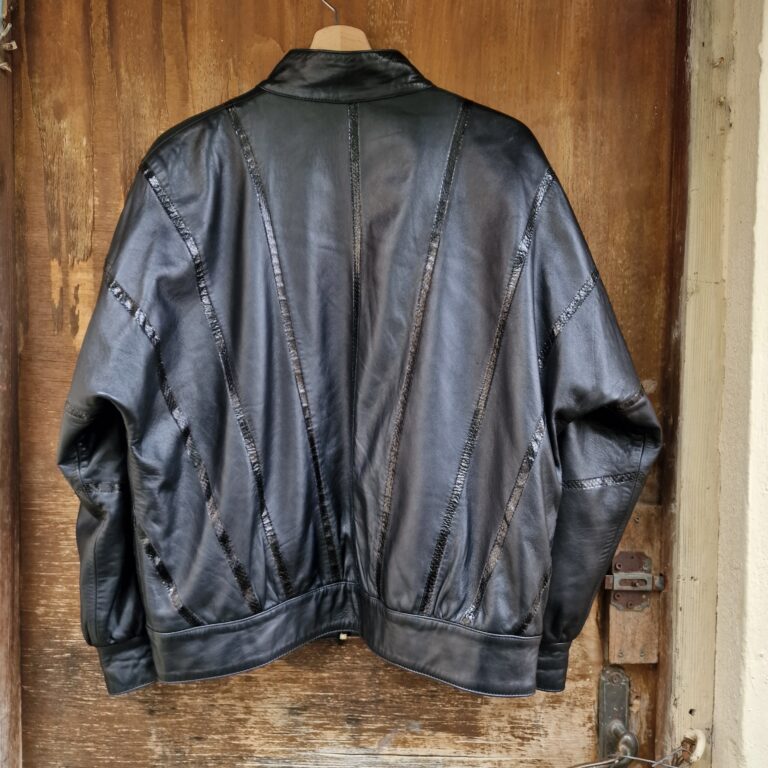 Giubbino bomber pelle vintage - immagine 5