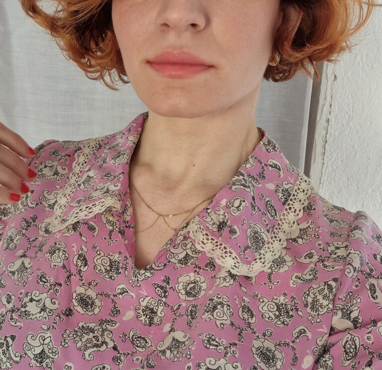 Abito vintage sartoriale in Seta - immagine 4