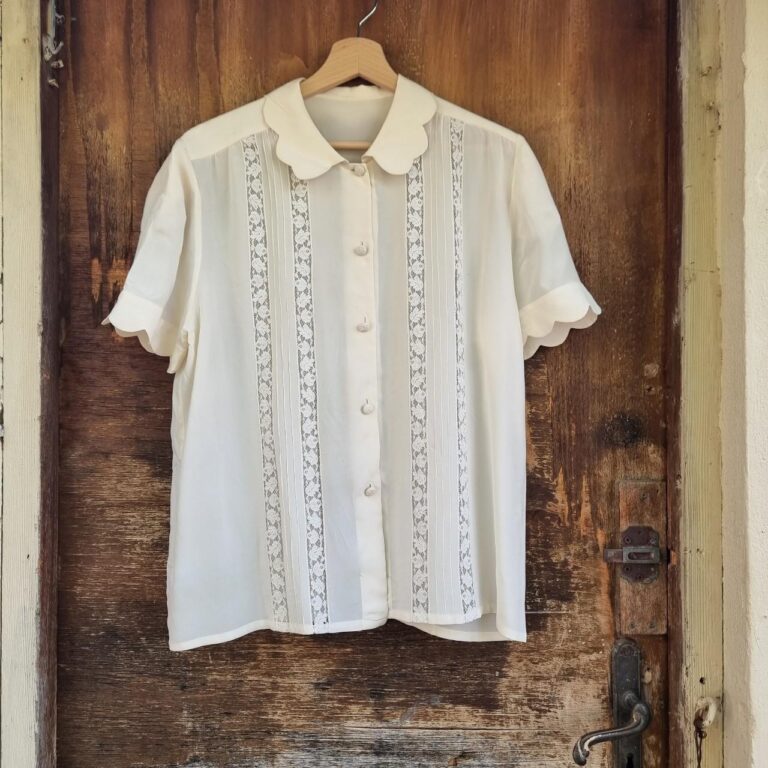 Camicia vintage Seta e pizzo.