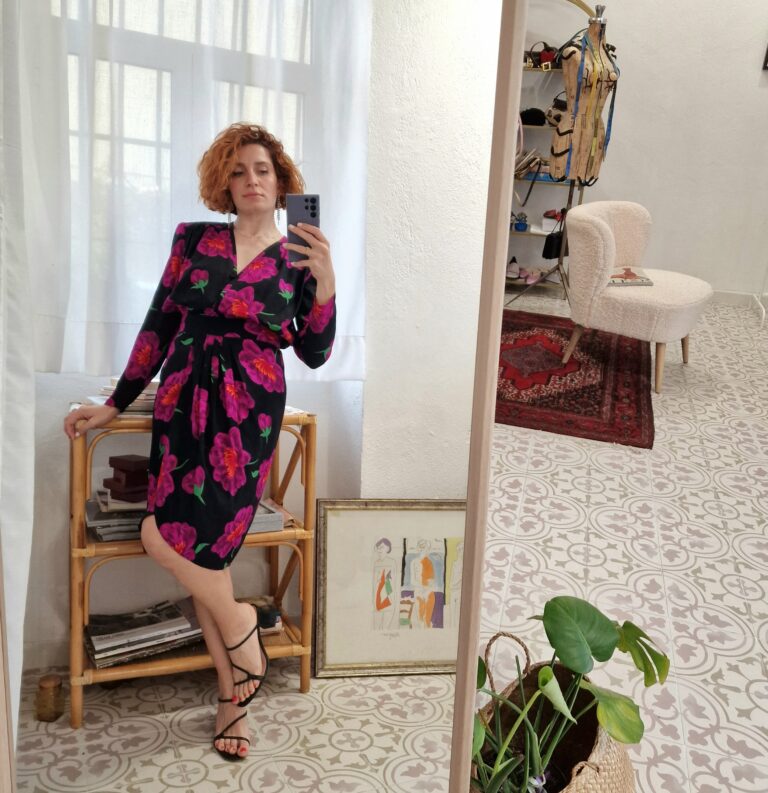 Flower Power silk dress - immagine 2