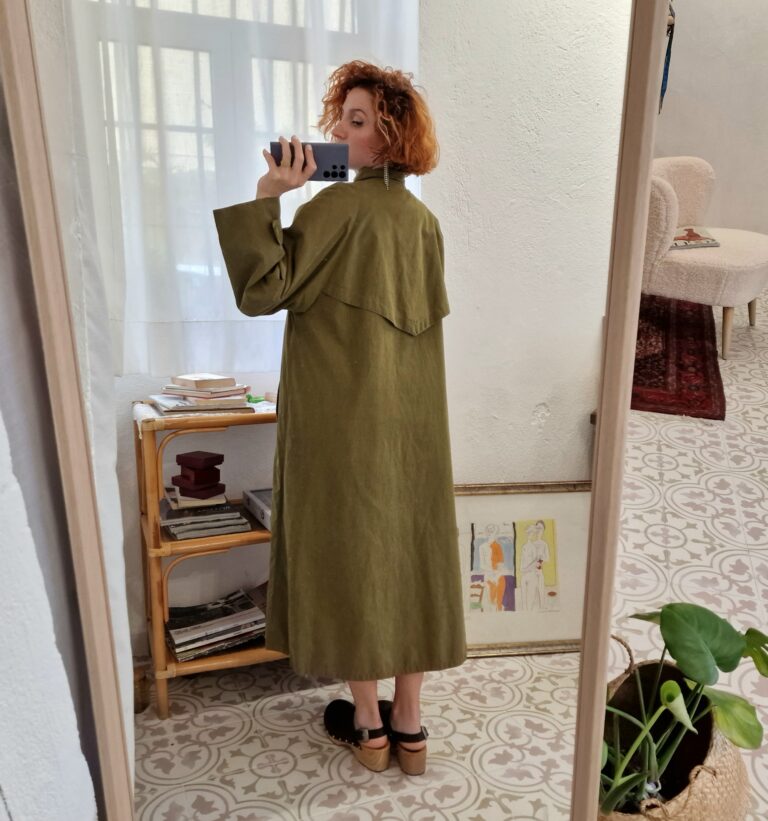 Trench vintage soft oliva - immagine 6