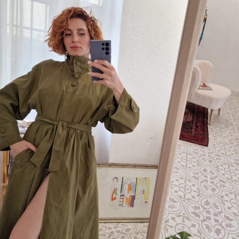 Trench vintage soft oliva - immagine 9