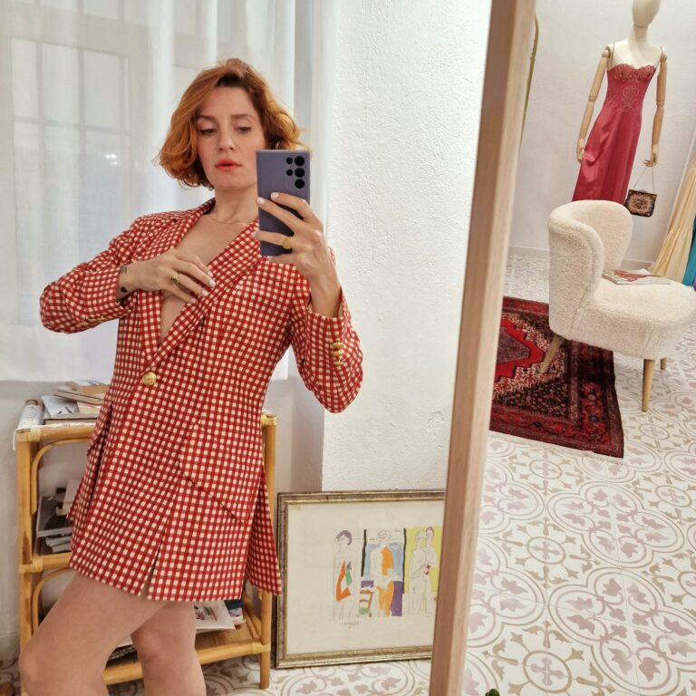 Moschino vintage Jacket pattern vichy - immagine 7