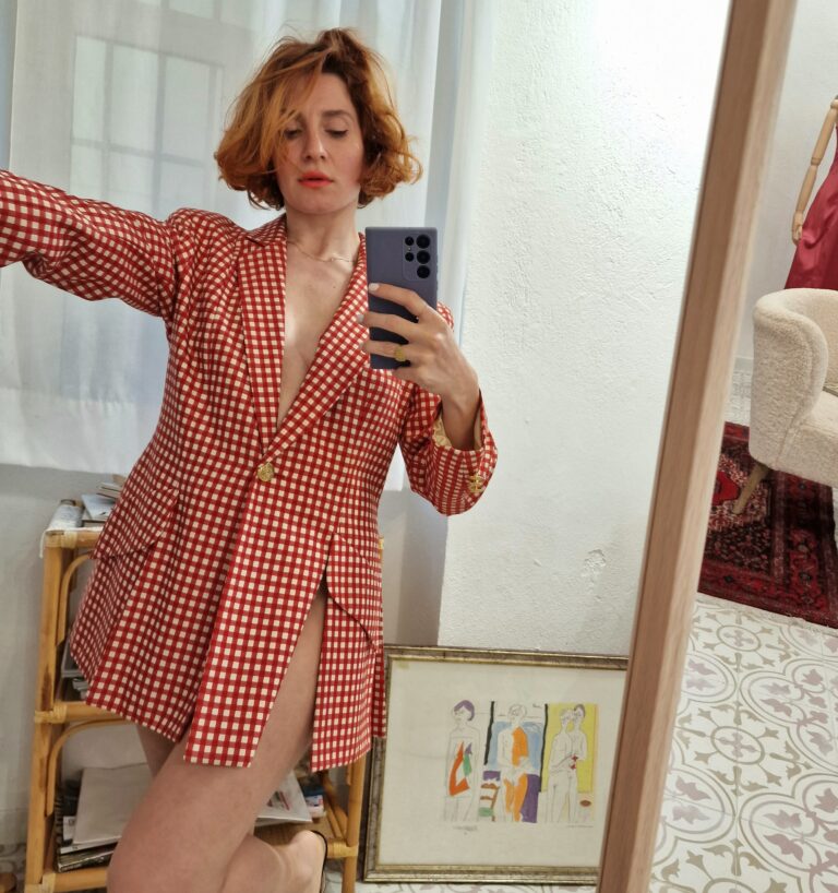 Moschino vintage Jacket pattern vichy