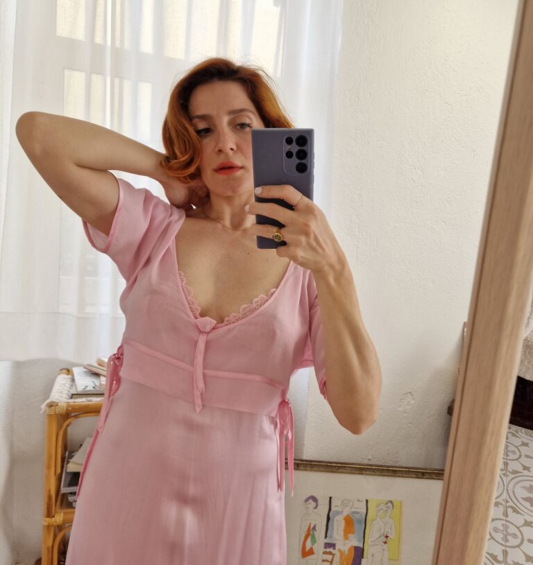 Pink silk dress Malizia by La Perla - immagine 12