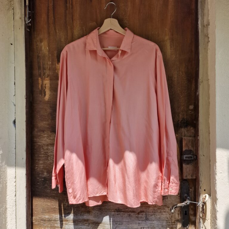 Camicia rosa in Pura Seta - immagine 2