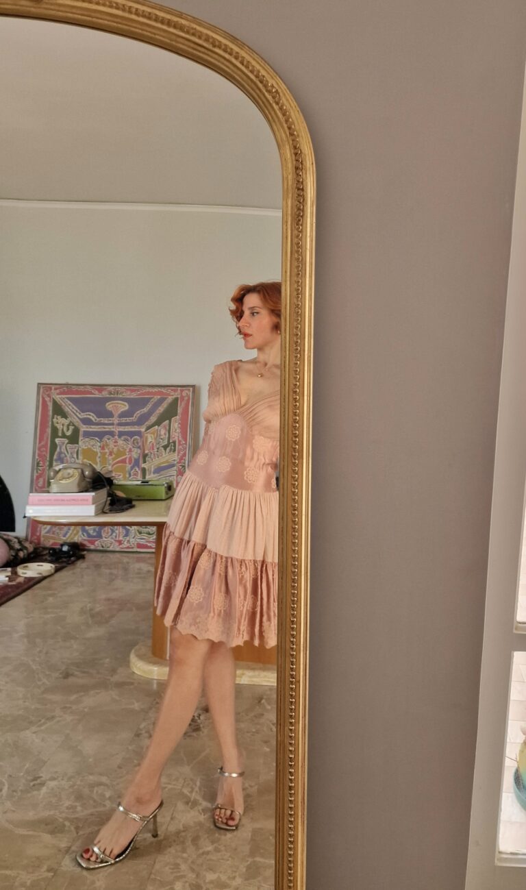 Prezioso Abito by Anna Molinari Seta rosa antico - immagine 14