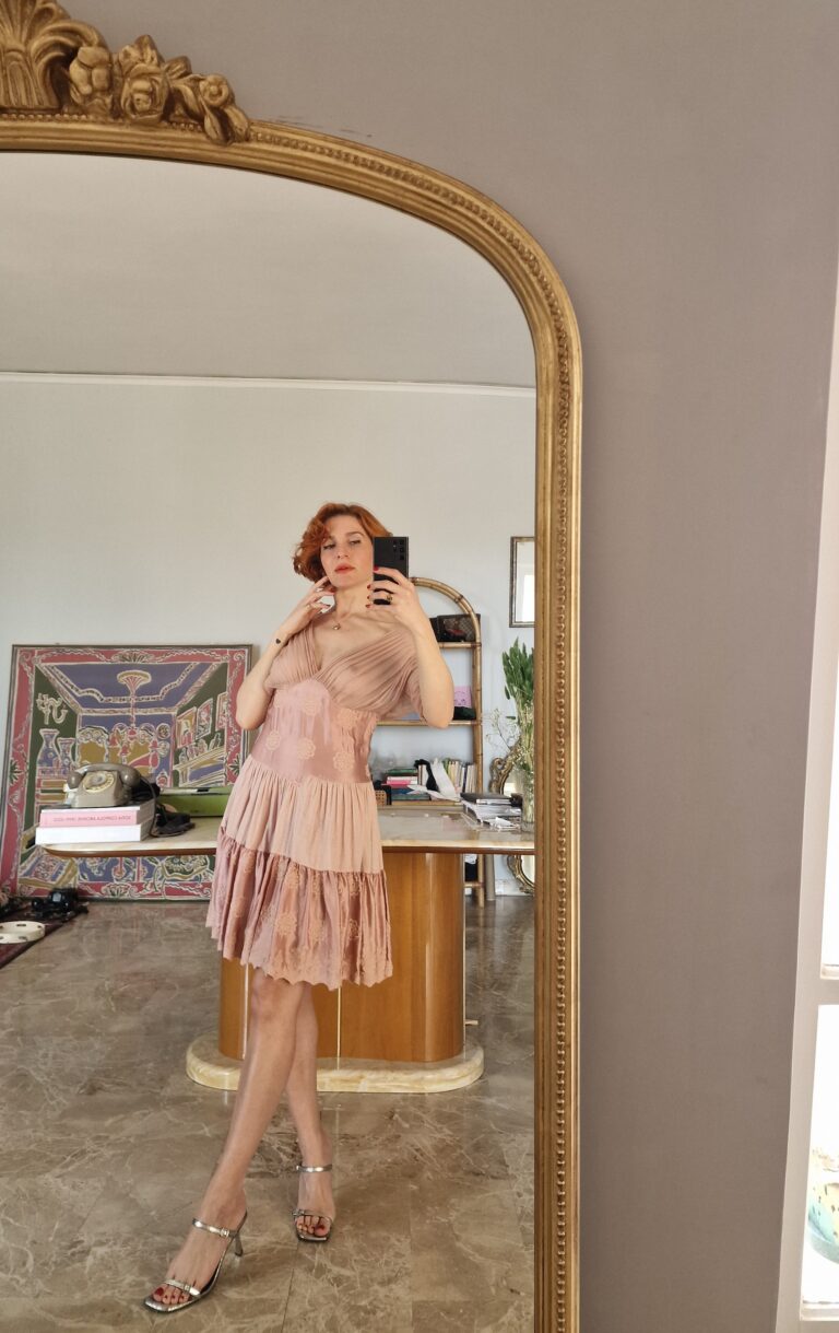 Prezioso Abito by Anna Molinari Seta rosa antico - immagine 9