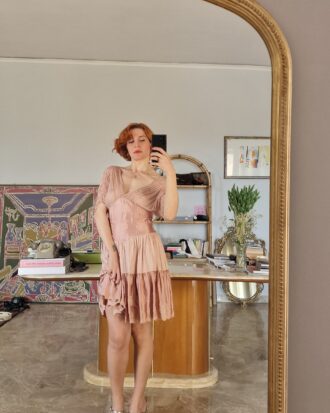 Prezioso Abito by Anna Molinari Seta rosa antico