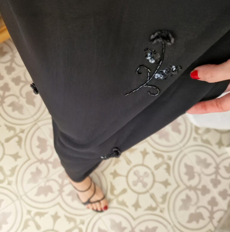 Abito Cheongsam /Qipao orientale nero  - immagine 8