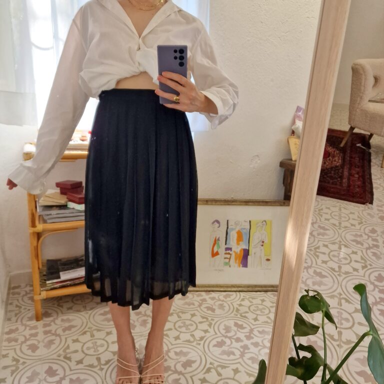 Perfect chiffon black skirt - immagine 3