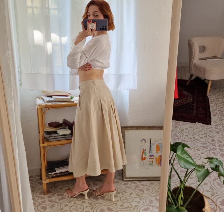 Crop top tirolese Puro Lino tg 40/42 - immagine 5