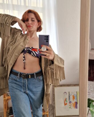 Moschino vintage suede fringe Jacket