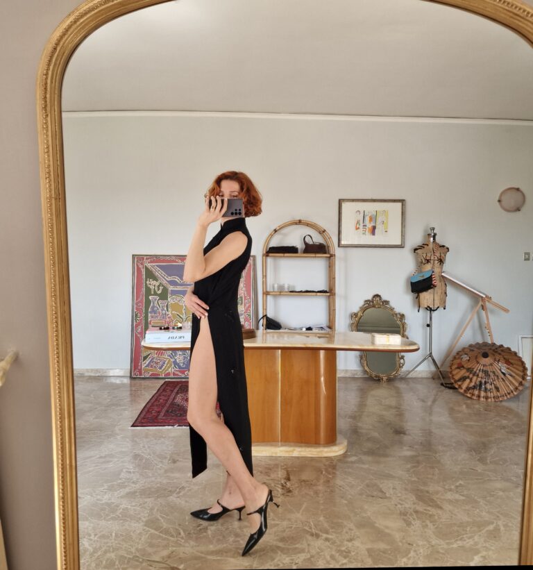 Abito Cheongsam /Qipao orientale nero  - immagine 6