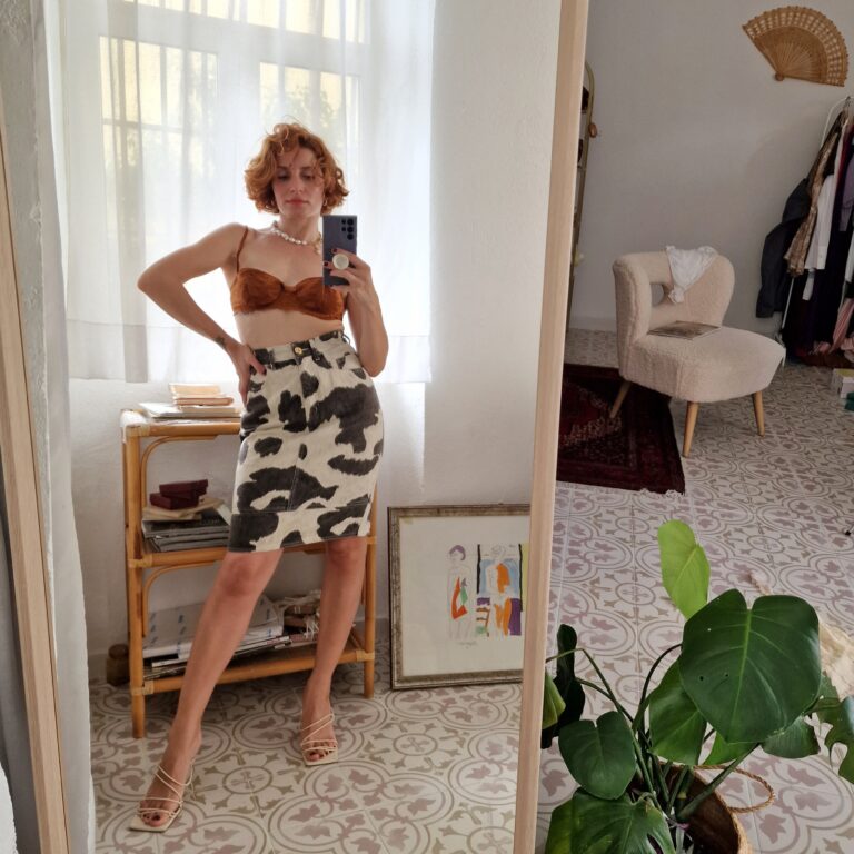 Moschino Gonna vintage cow skirt tg 38 - immagine 6