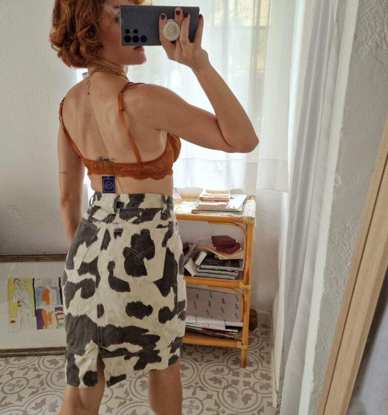 Moschino Gonna vintage cow skirt tg 38 - immagine 7