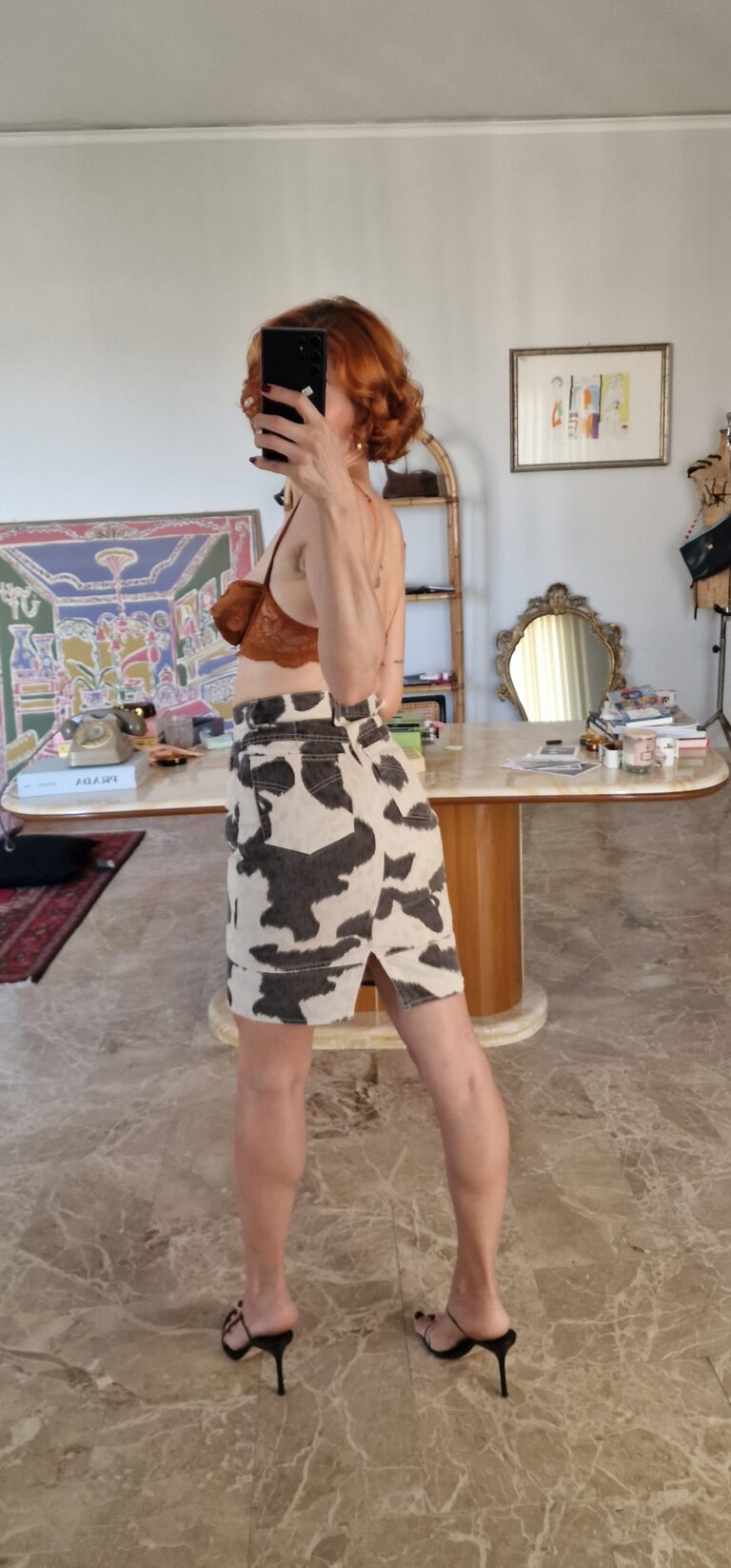 Moschino Gonna vintage cow skirt tg 38 - immagine 5