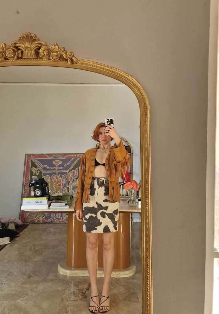 Moschino Gonna vintage cow skirt tg 38 - immagine 2