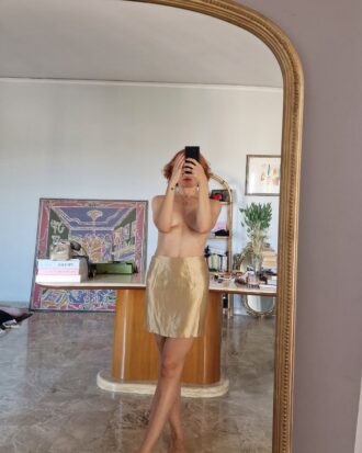 Malizia by La Perla Mini gonna Oro vintage ma nuovo tg 38