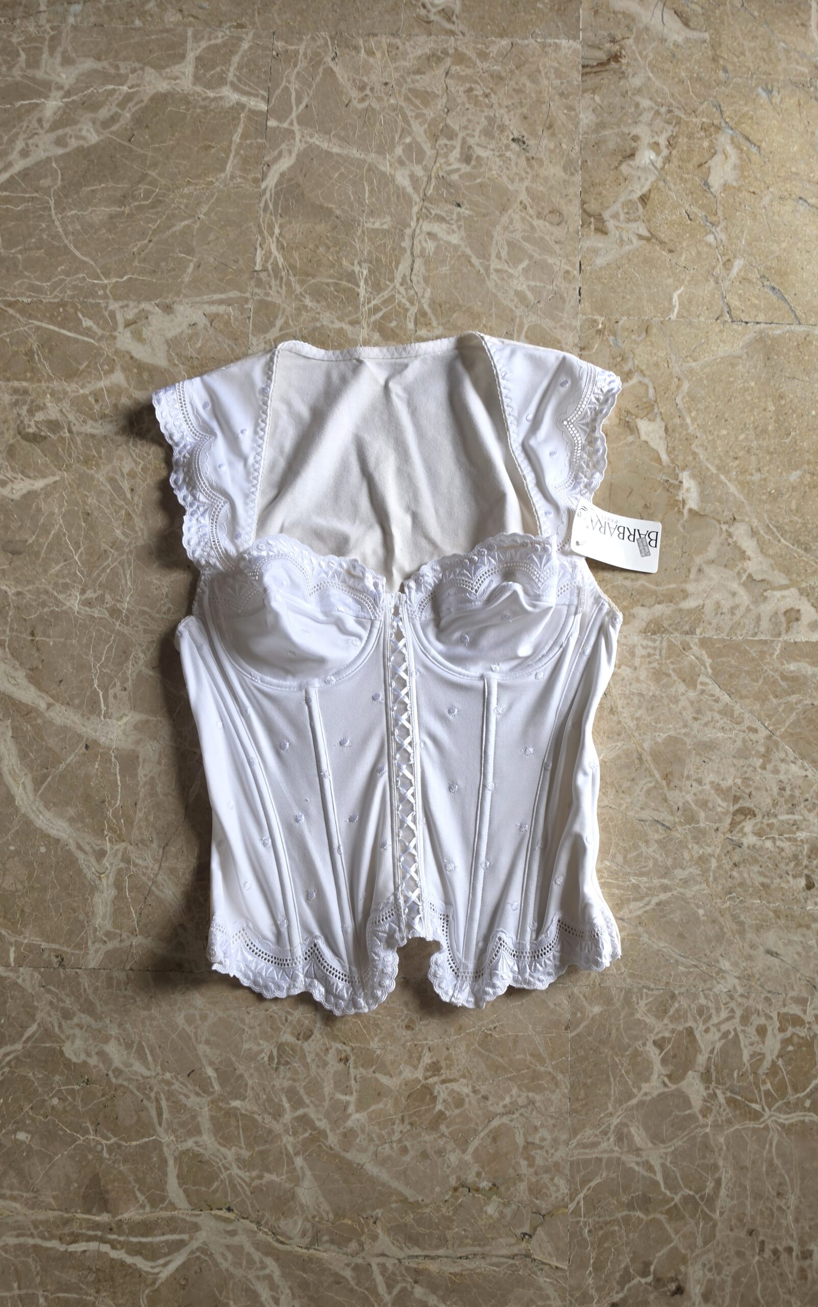 Corsetto francese steccato bianco tg 40/42 coppa 3° - immagine 2
