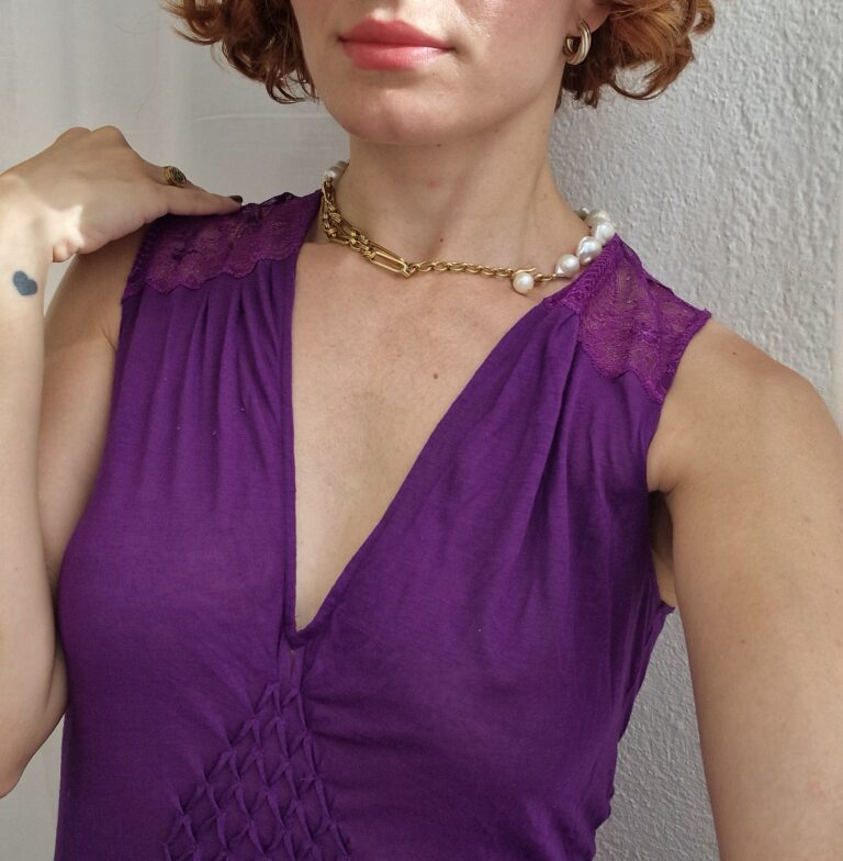 Abito viola jersey by La Perl - immagine 6