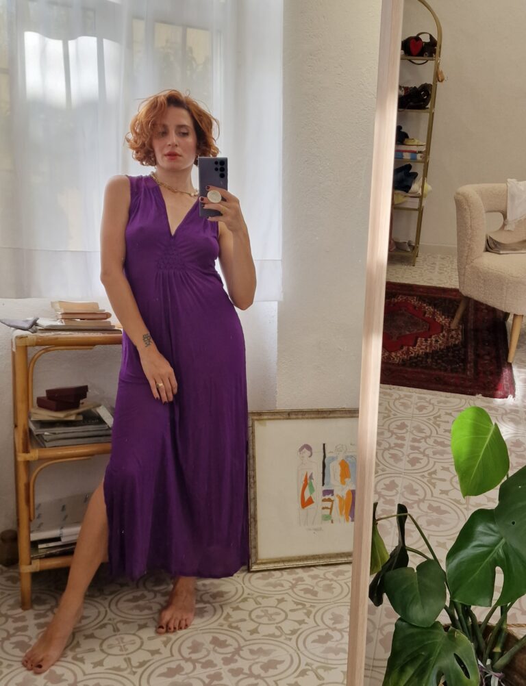 Abito viola jersey by La Perl - immagine 5