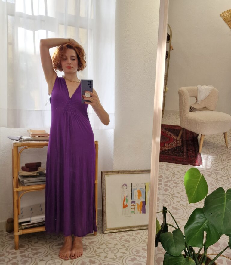 Abito viola jersey by La Perl - immagine 4