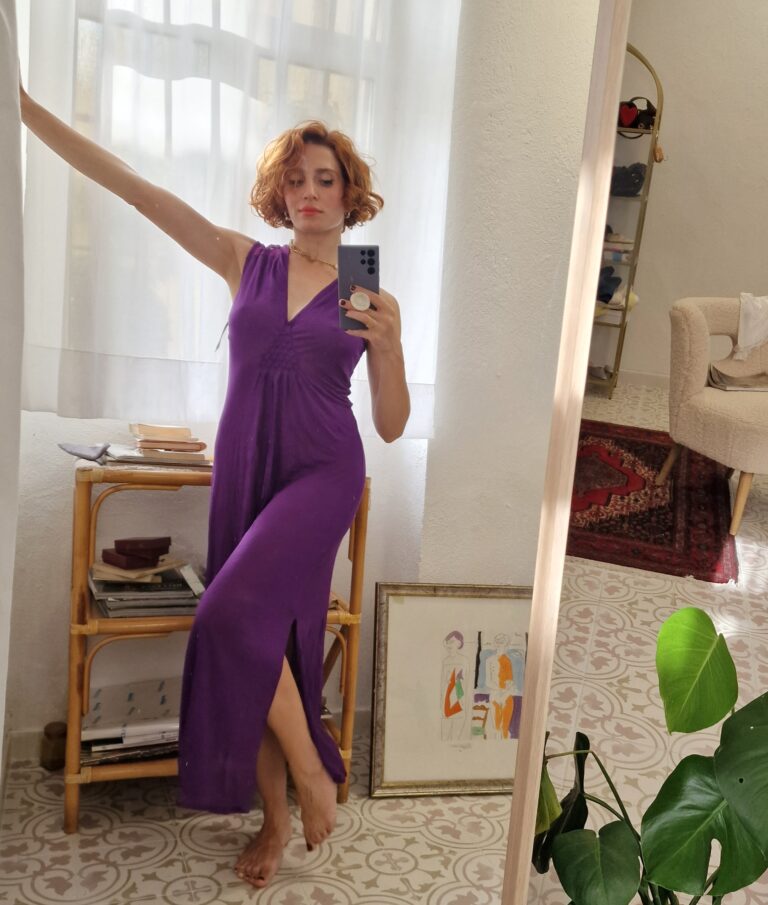 Abito viola jersey by La Perl - immagine 2