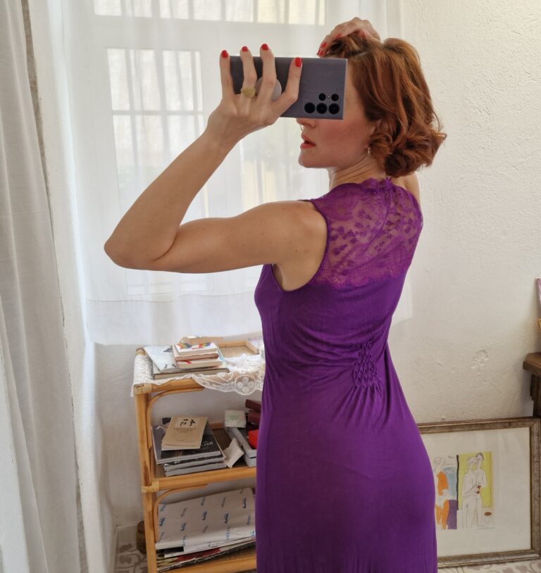 Abito viola jersey by La Perl - immagine 7