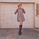 Cappottino bon ton in pelle grigia
