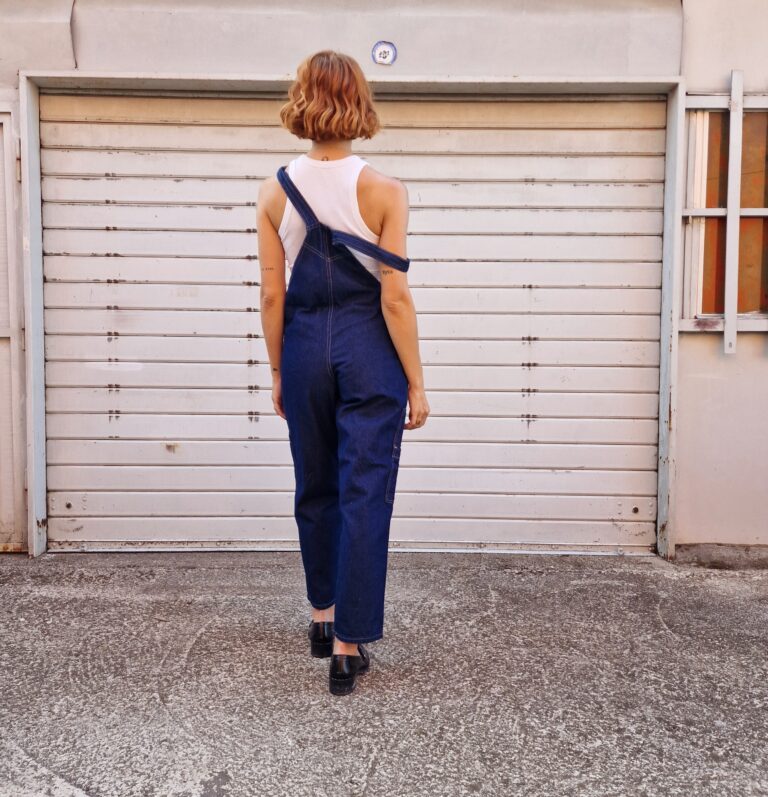 Salopette vintage denim scuro - immagine 3