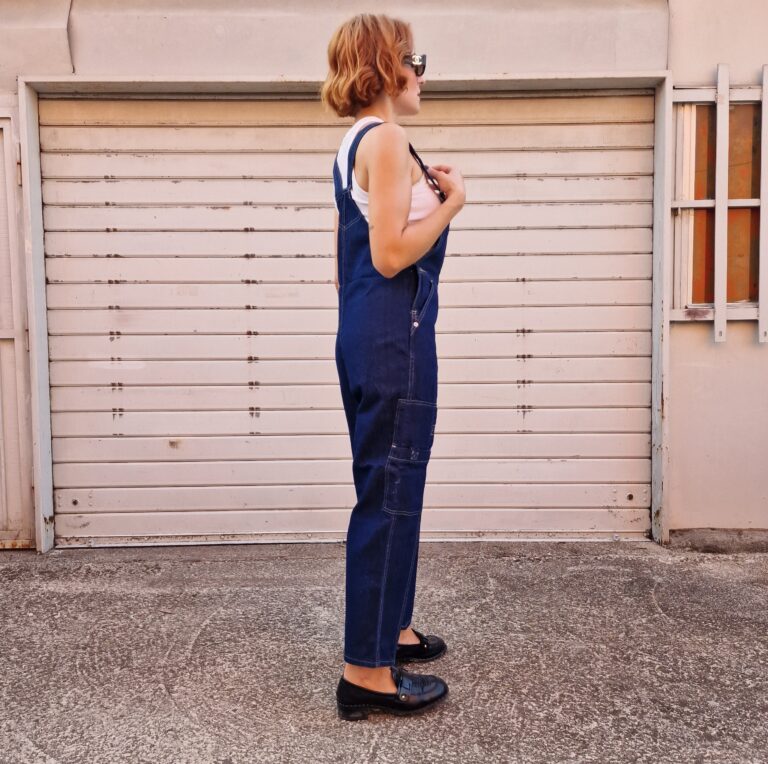 Salopette vintage denim scuro - immagine 5