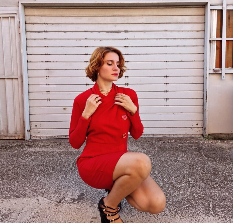 Abito rosso Gianfranco Ferré - immagine 2