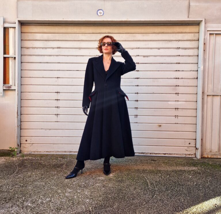 Perfect black coat by Moschino