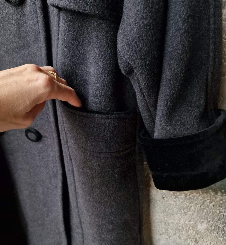 Cappotto vintage grigio in Lana & Cashmere - immagine 18