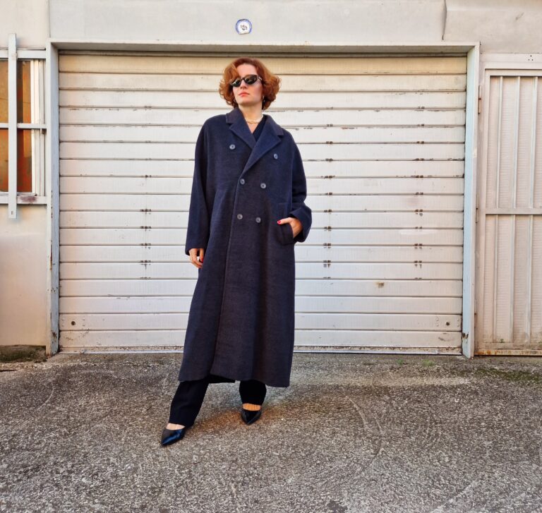 Cappotto grigio 100% lana vintage but newi