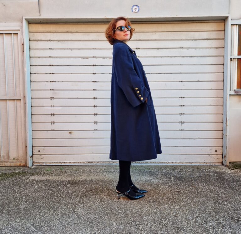Luisa Spagnoli vintage blu coat - immagine 3