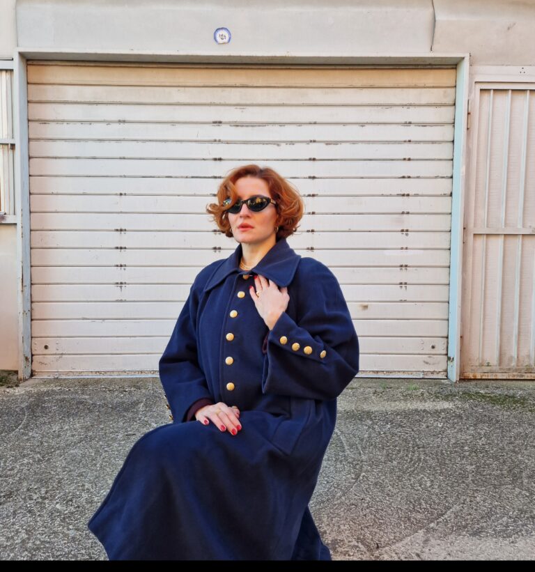 Luisa Spagnoli vintage blu coat - immagine 2