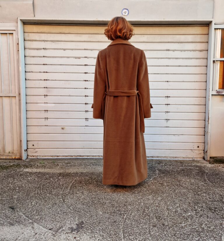 Caramel vintage super long Coat Pura Lana - immagine 4
