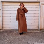 Caramel vintage super long Coat Pura Lana