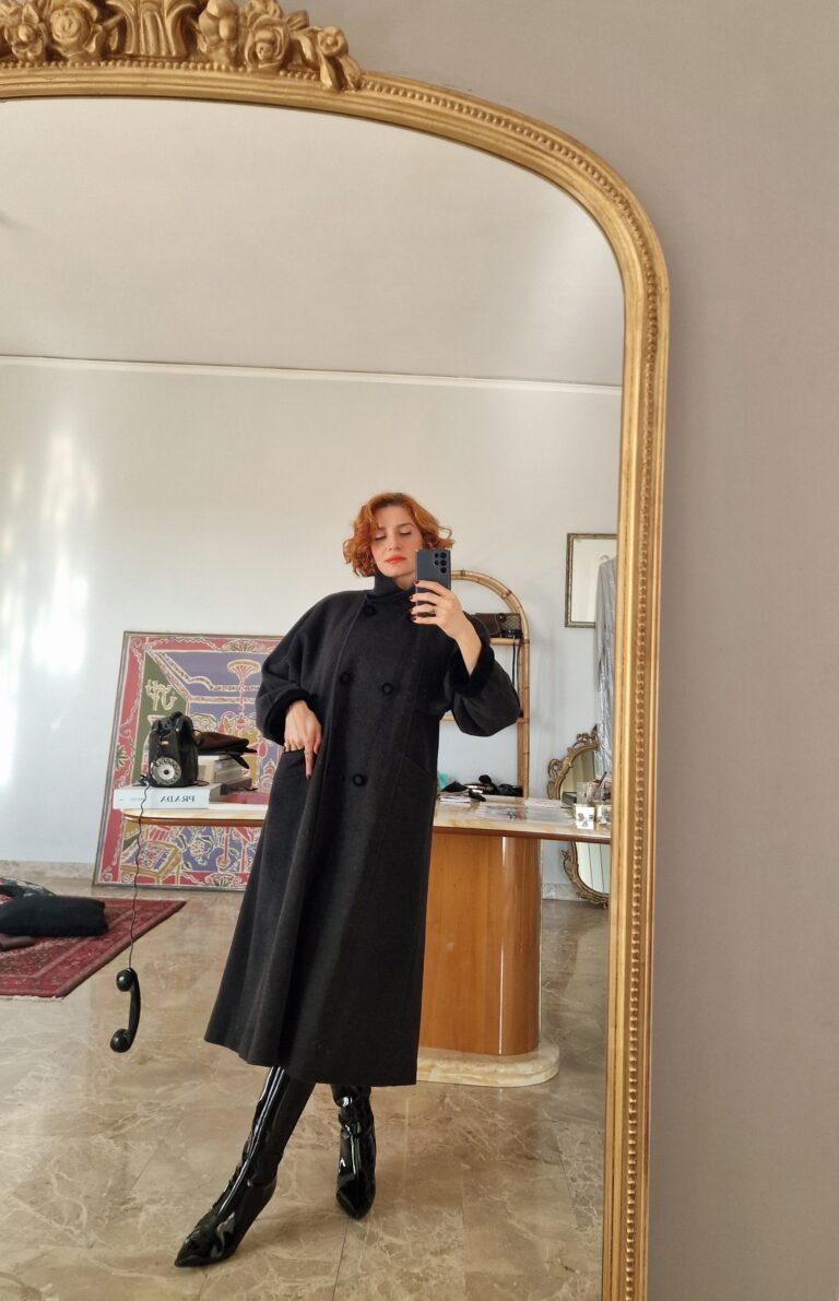 Cappotto vintage grigio in Lana & Cashmere - immagine 5