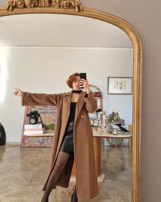 Cappotto cammello vintage but new 95%  lana mohair Made in Italy