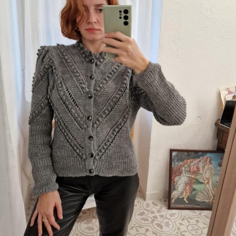 Cardigan tirolese handmade lana
