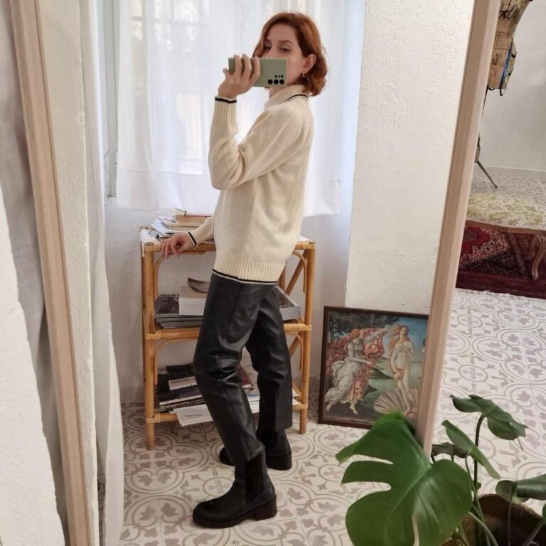 Cardigan burro con zip in fine lana Merinos - immagine 2