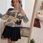 Cardigan in 100% Pura lana fatto a mano