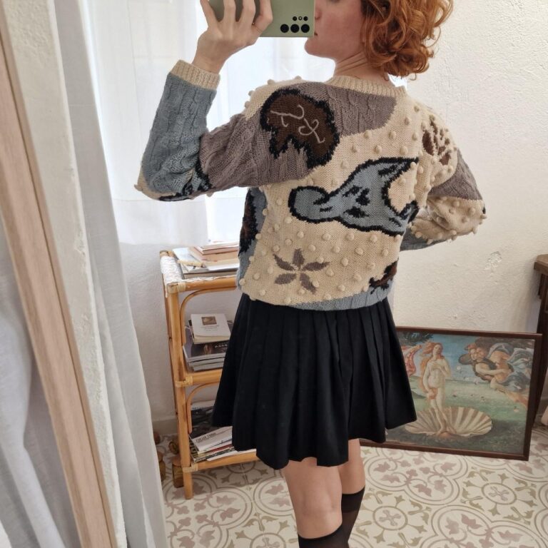 Cardigan in 100% Pura lana fatto a mano - immagine 5