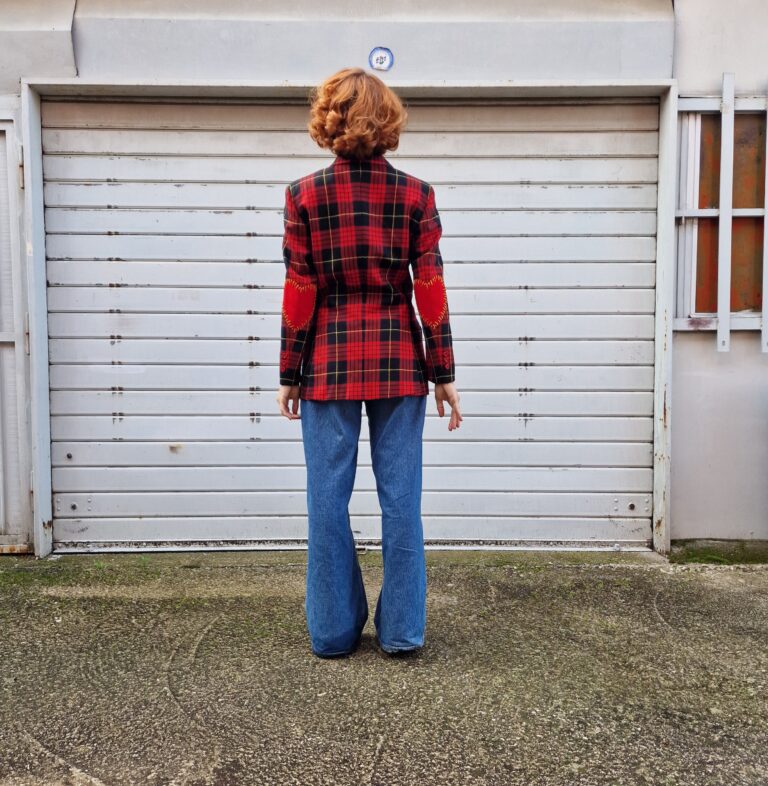 Moschino vintage tartan heart Jacket - immagine 3