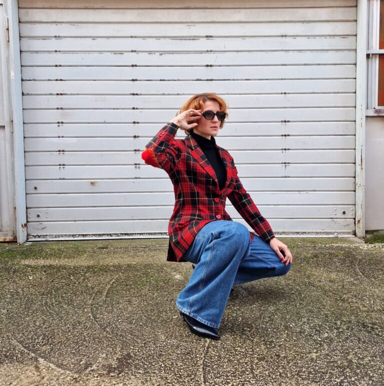 Moschino vintage tartan heart Jacket - immagine 6