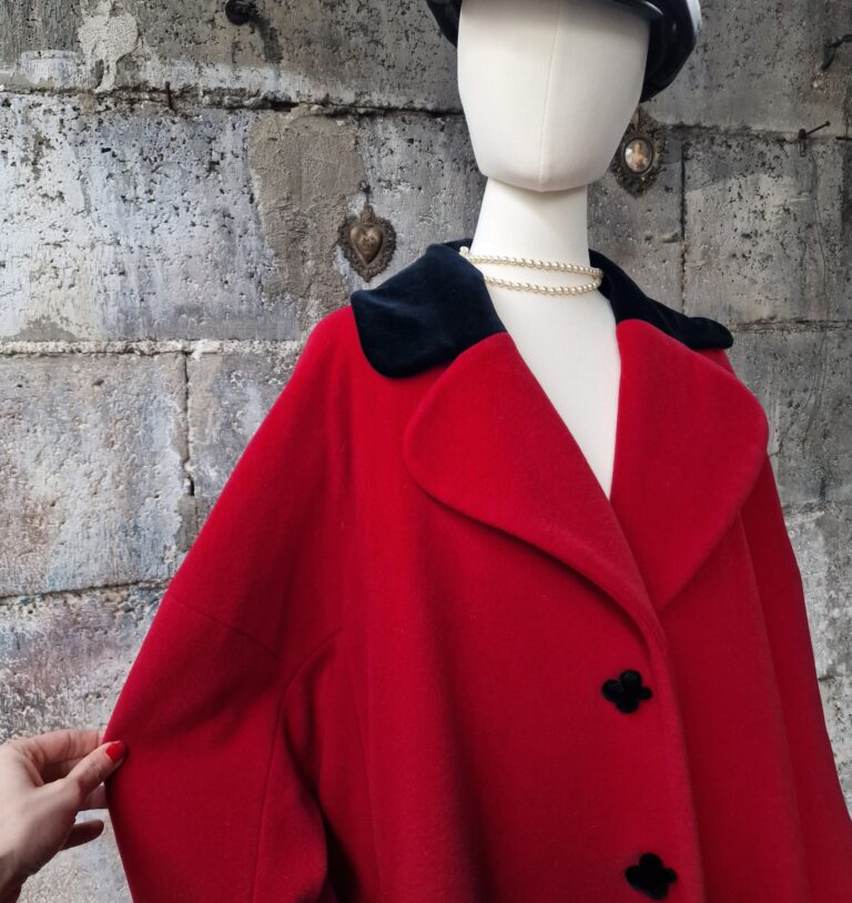 Moschino vintage Red coat Lana & Cashmere - immagine 8