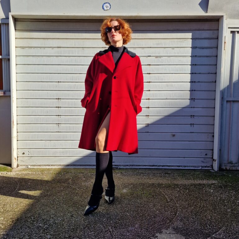 Moschino vintage Red coat Lana & Cashmere - immagine 4